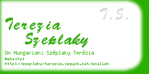 terezia szeplaky business card